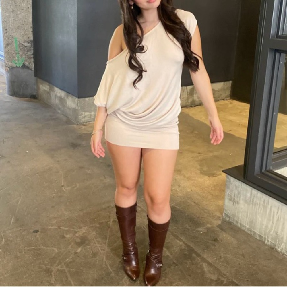 Off the shoulder mini dress